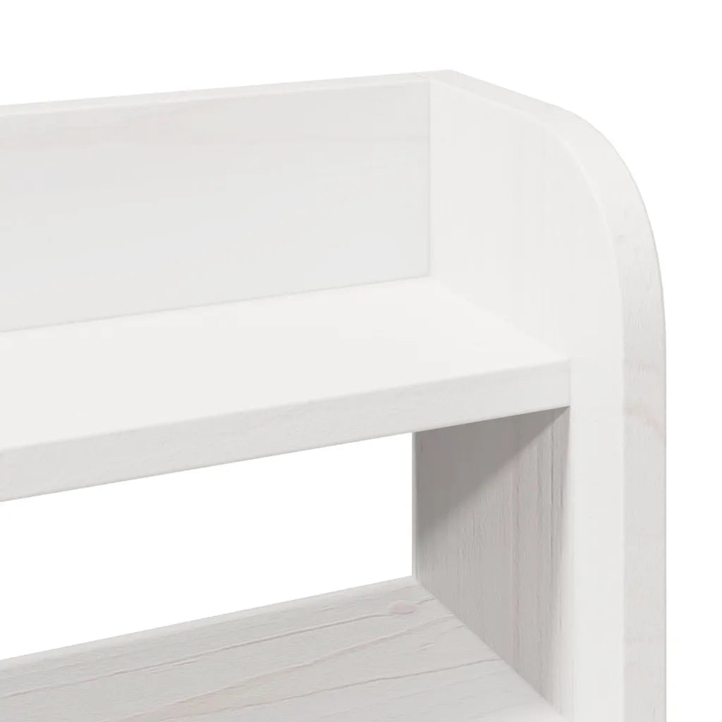 Letto matrimoniale | Letto per adulti | Giroletto con Testiera Bianco 150x200 cm Legno Massello di Pino