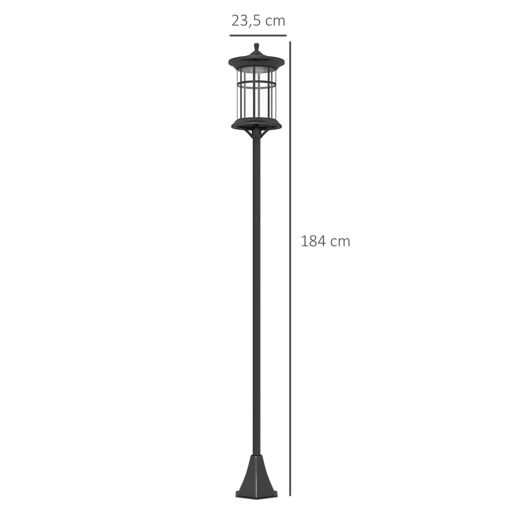 Lampada Solare da Esterno 2 Luci ¨C Minimal ¨C Nero IP44 Acciaio