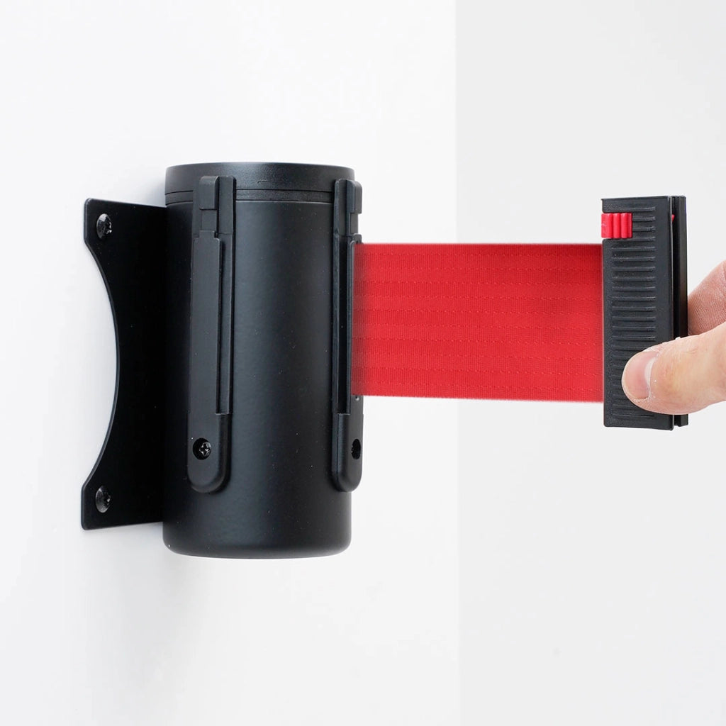 Tendinastro da Parete 3 m con Clip di Chiusura Nastro Rosso