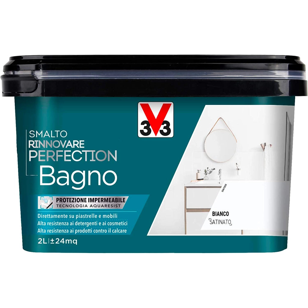 V33 rinnovatore piastrelle bianco satinato 2L