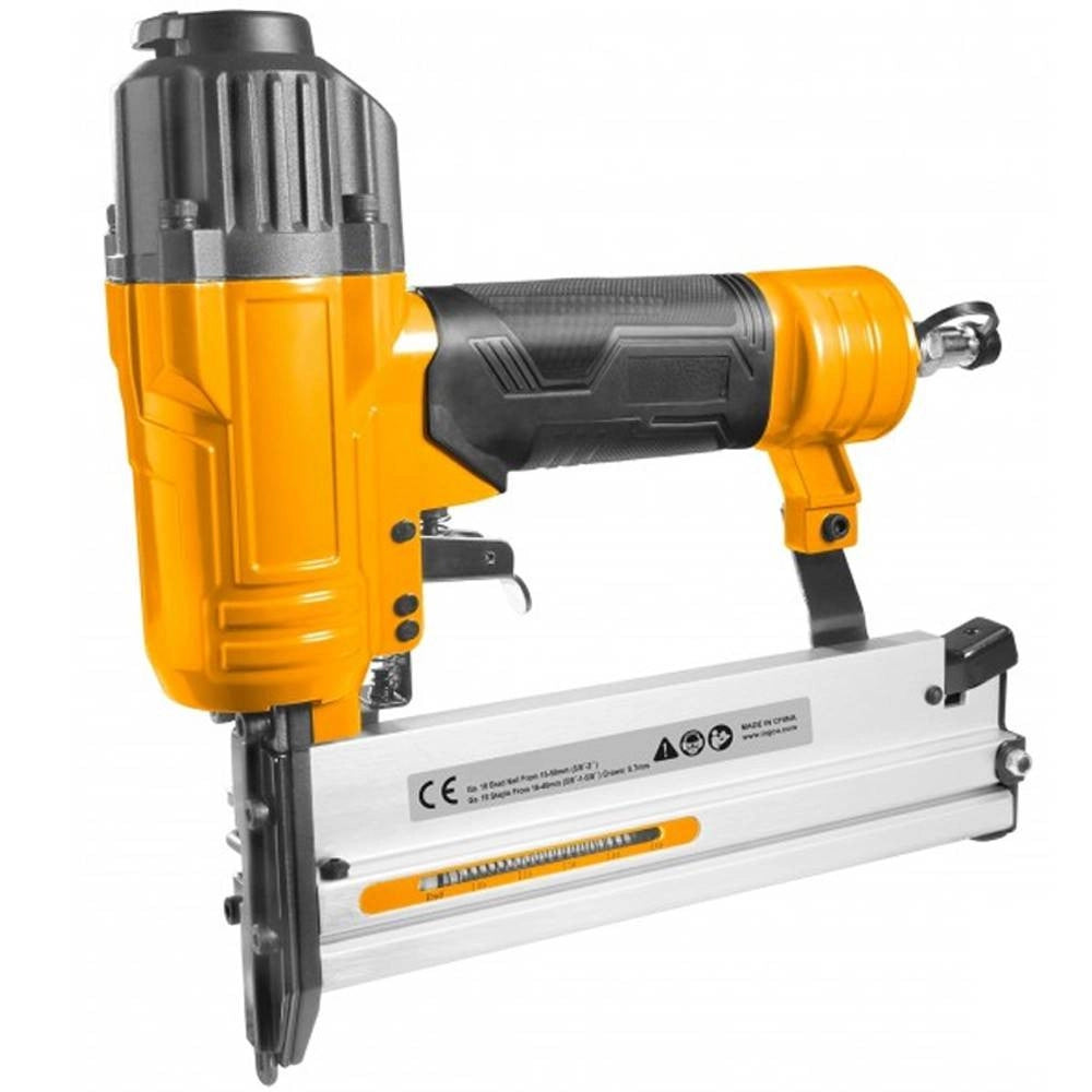 Trade Shop - Chiodatrice Graffettatrice 2 In 1 Spara Chiodi Sparachiodi Ad Aria Compressa Pro -