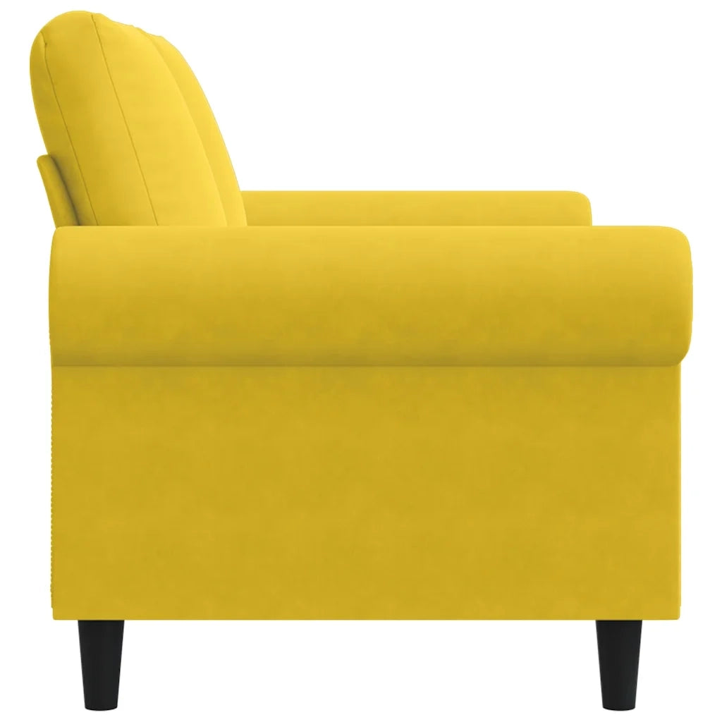 Divano a 2 Posti giallo 120 cm in Velluto 359525