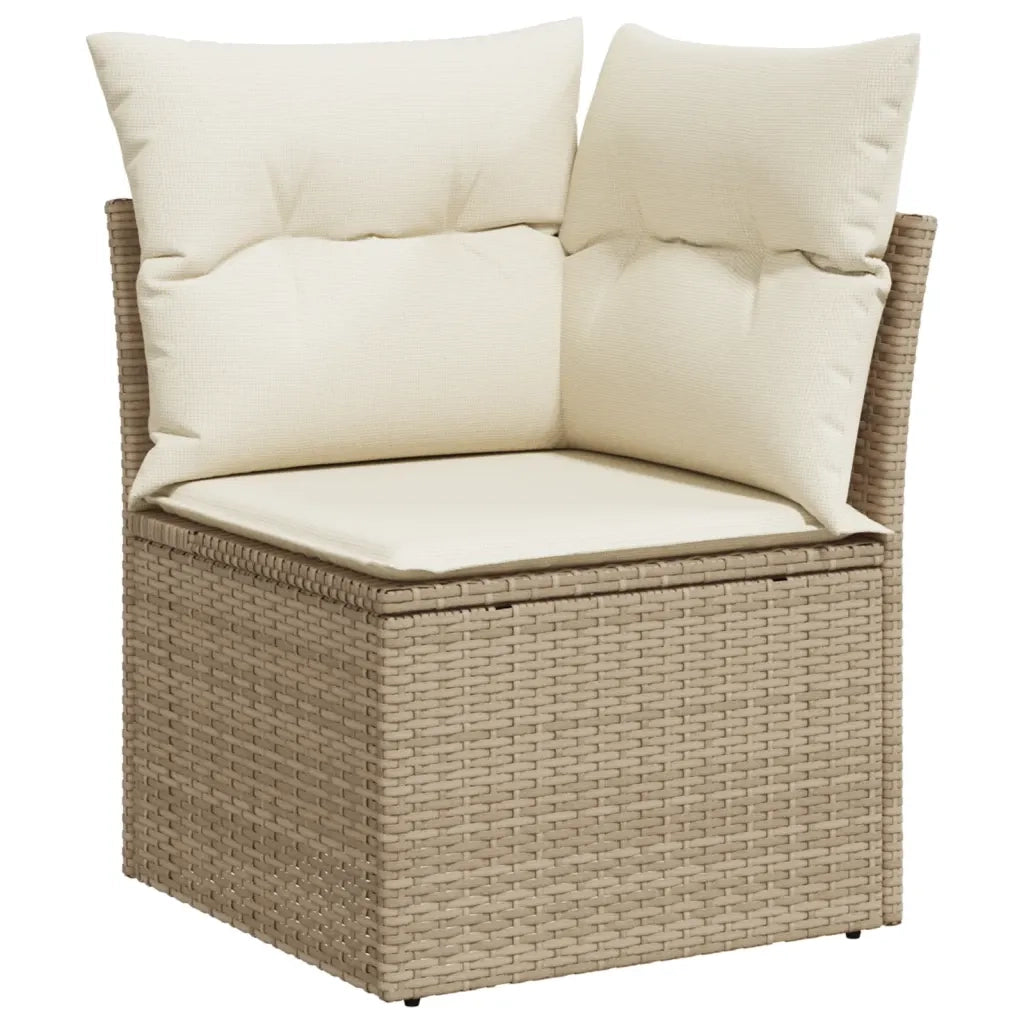 Set Divano da Giardino 8 pz con Cuscini Beige in Polyrattan 3228235