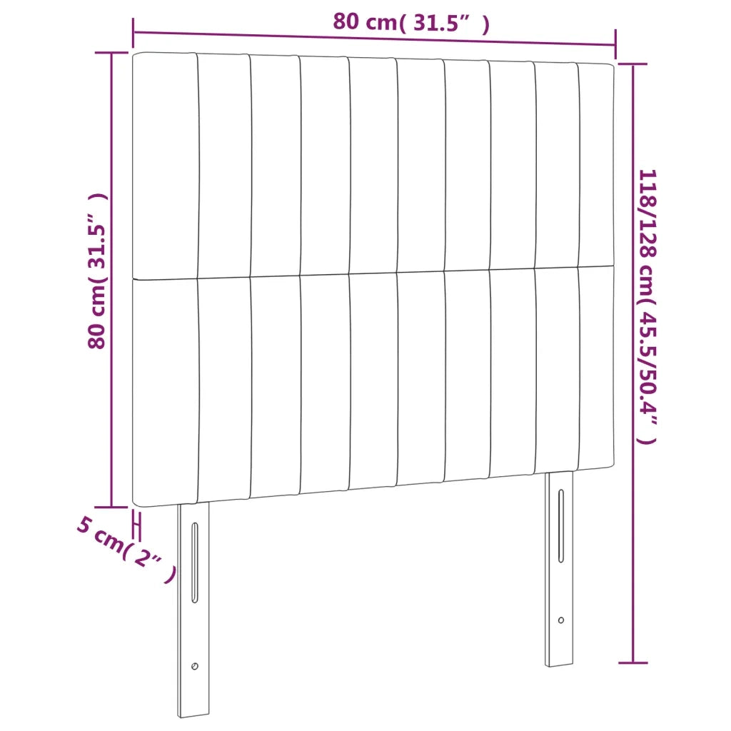 Testiera-Testata-Testiera Decorativa Blu 80x5x118/128 cm Tessuto 776229
