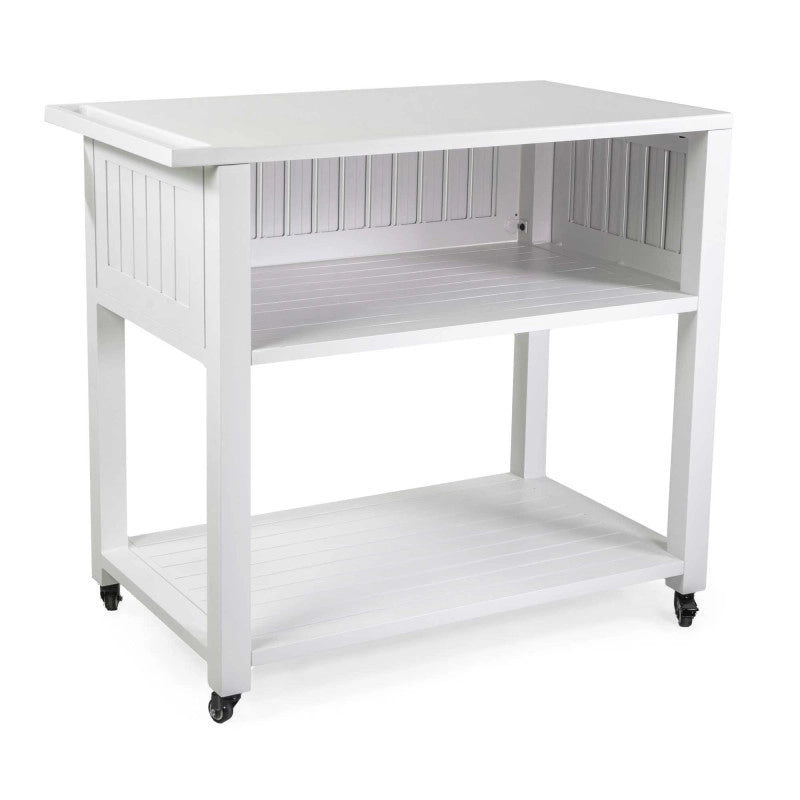 Carrello alluminio bianco cm 102x54,5h90