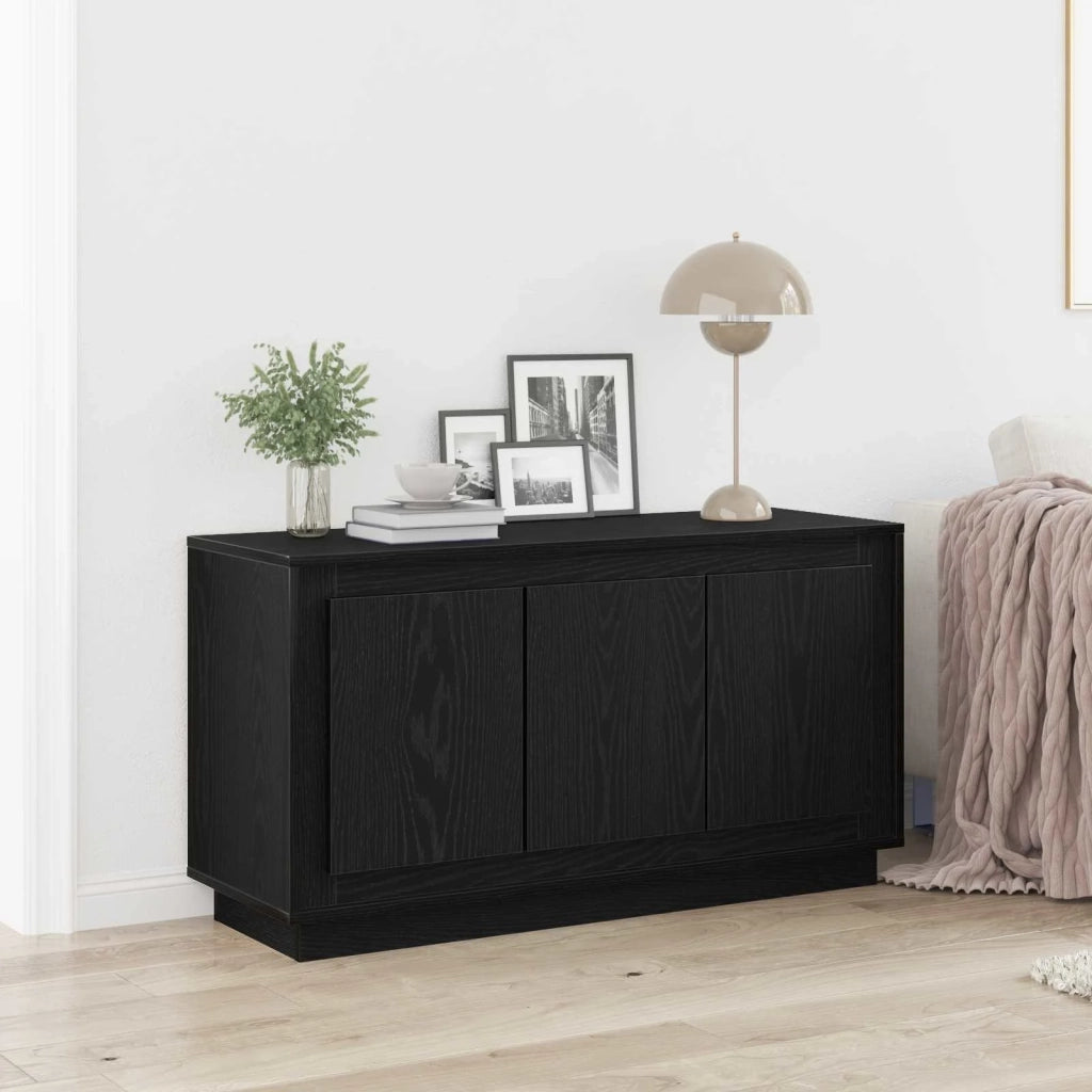 Credenza Rovere Nero 102 x 35 x 55 cm Legno multistrato 862816