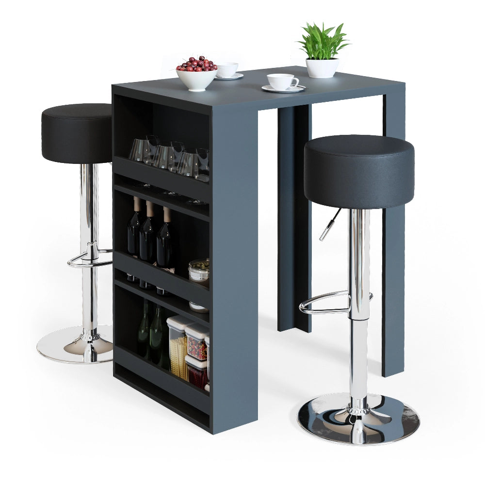 Vicco Tavolo bar alto Antracite 57 x 80 cm
