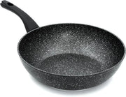 Pentola a induzione 28 cm nera con coperchio