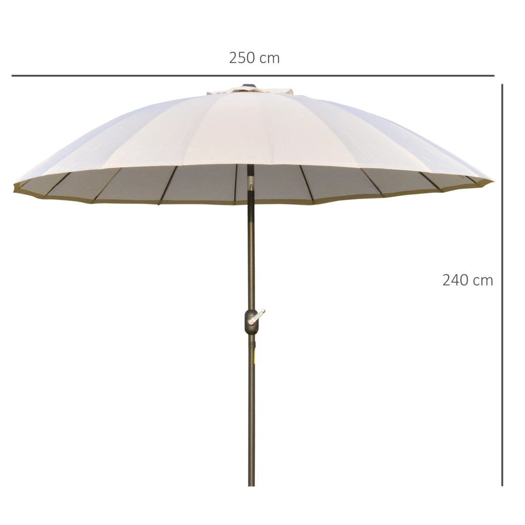 Ombrellone da Giardino 2.5x2.5m ¨C Minimal ¨C Crema