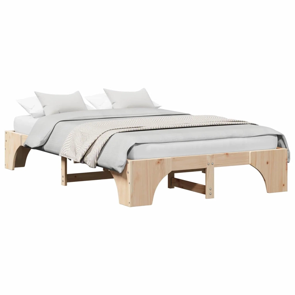 Letto matrimoniale | Letto per adulti | Struttura del letto Naturale 140 x 190 cm Pino massello
