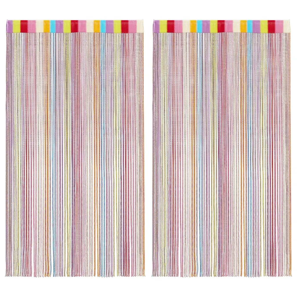 Tende a Filo 2 pz Multicolore 140x250 cm