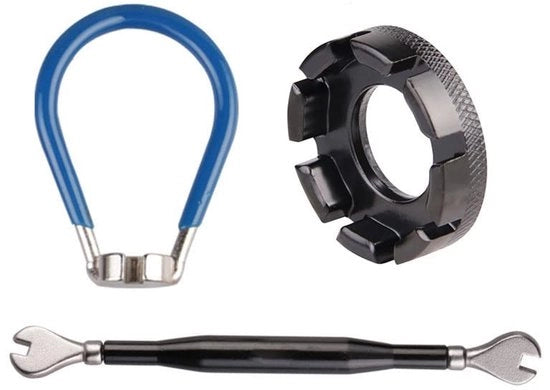 Set di chiavi per bicicletta in cassetta - Chiave a spalla con manico - Adatto per 14G spigoli - Cassetta di attrezzi per bicicletta - Chiavi per bicicletta in set - Materiale: acciaio, cromo, molibdeno - Modello: - Dimensioni: - Peso: - Codice prodotto: