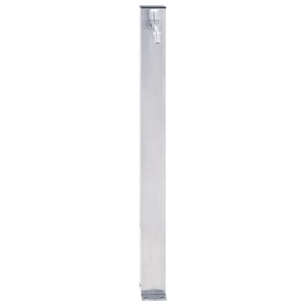 Colonna d'Acqua da Giardino 100 cm Acciaio Inox Quadrato 364499