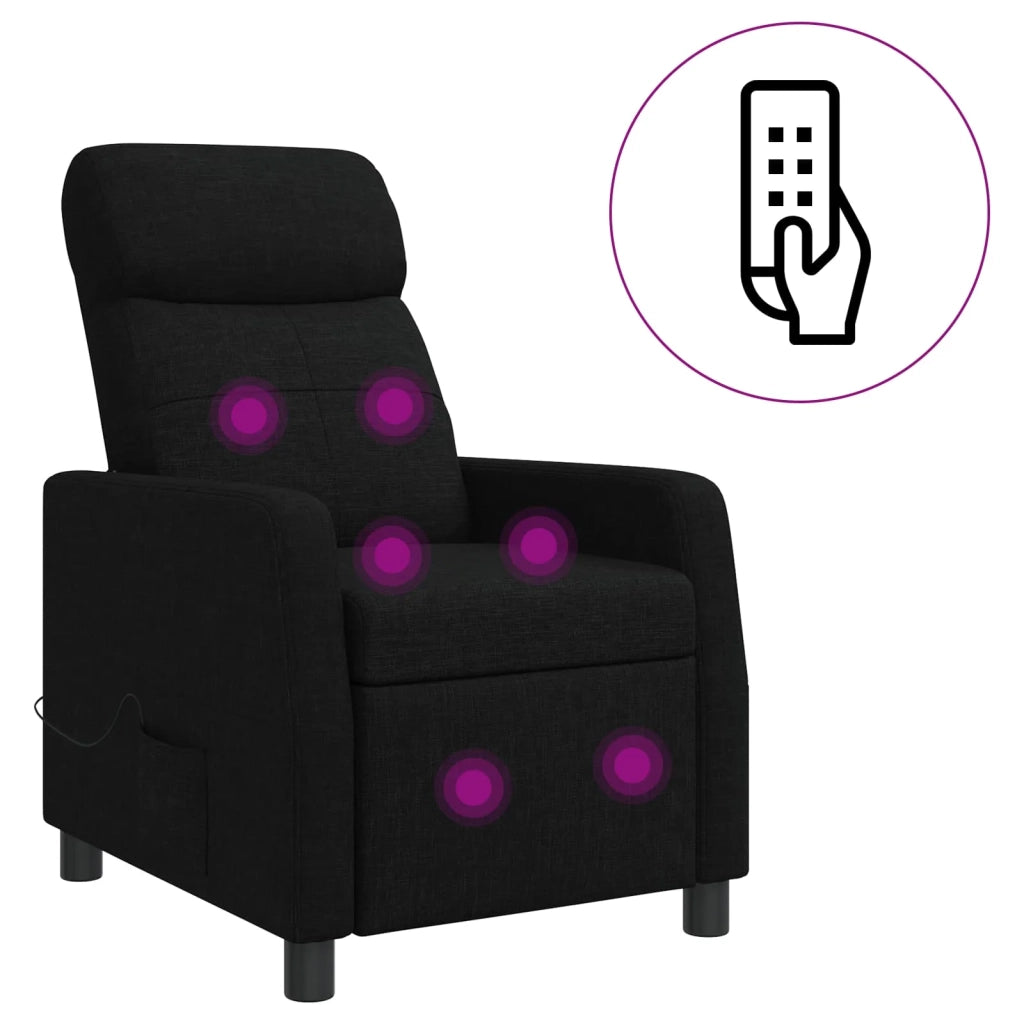 Poltrona Massaggiante Nero Tessuto 42035059