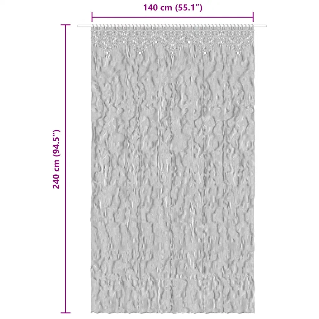 Tenda Macram¨¨ Blu 140x240 cm in Cotone