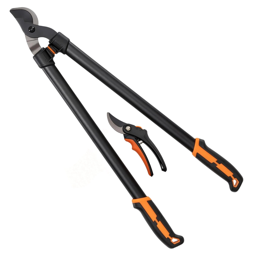 Set Giardino 2 Pezzi ¨C zephmum ¨C Grigio, Acciaio, Impugnatura Morbida