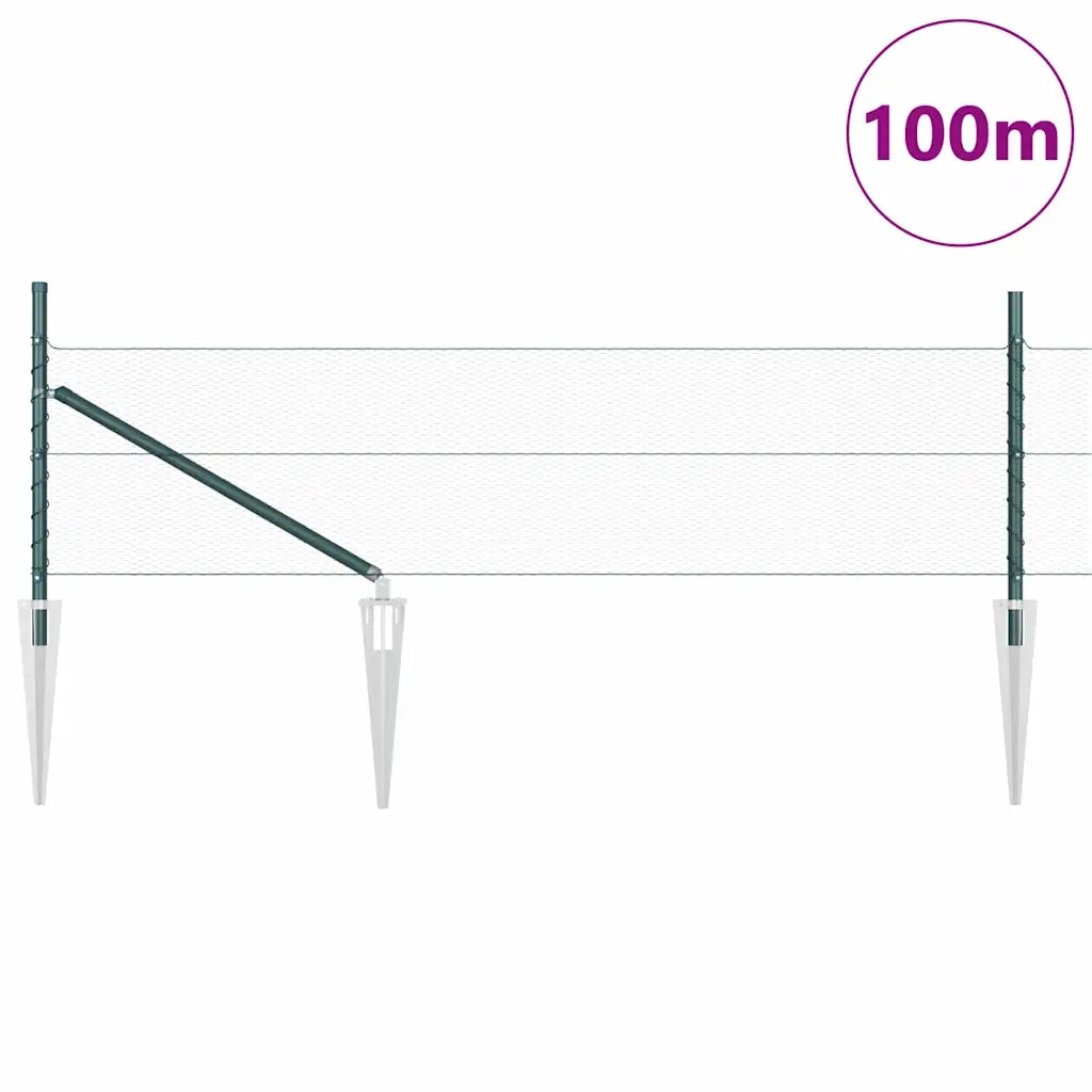 Palo della recinzione Verde 100 x 0,4 m (maglia di 13 mm)