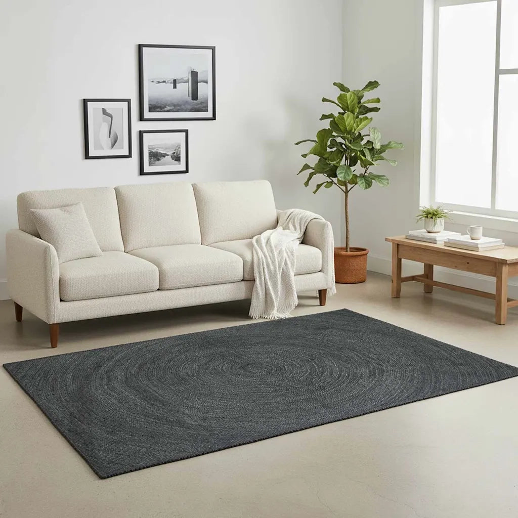 Tappeti per area Grigio Scuro 140 x 200 cm Juta 42010563