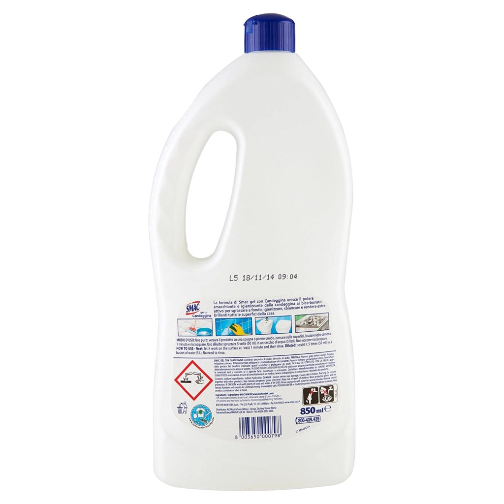 SET 3 SMAC GEL BAGNO DETERGENTE CON CANDEGGINA 850 ML