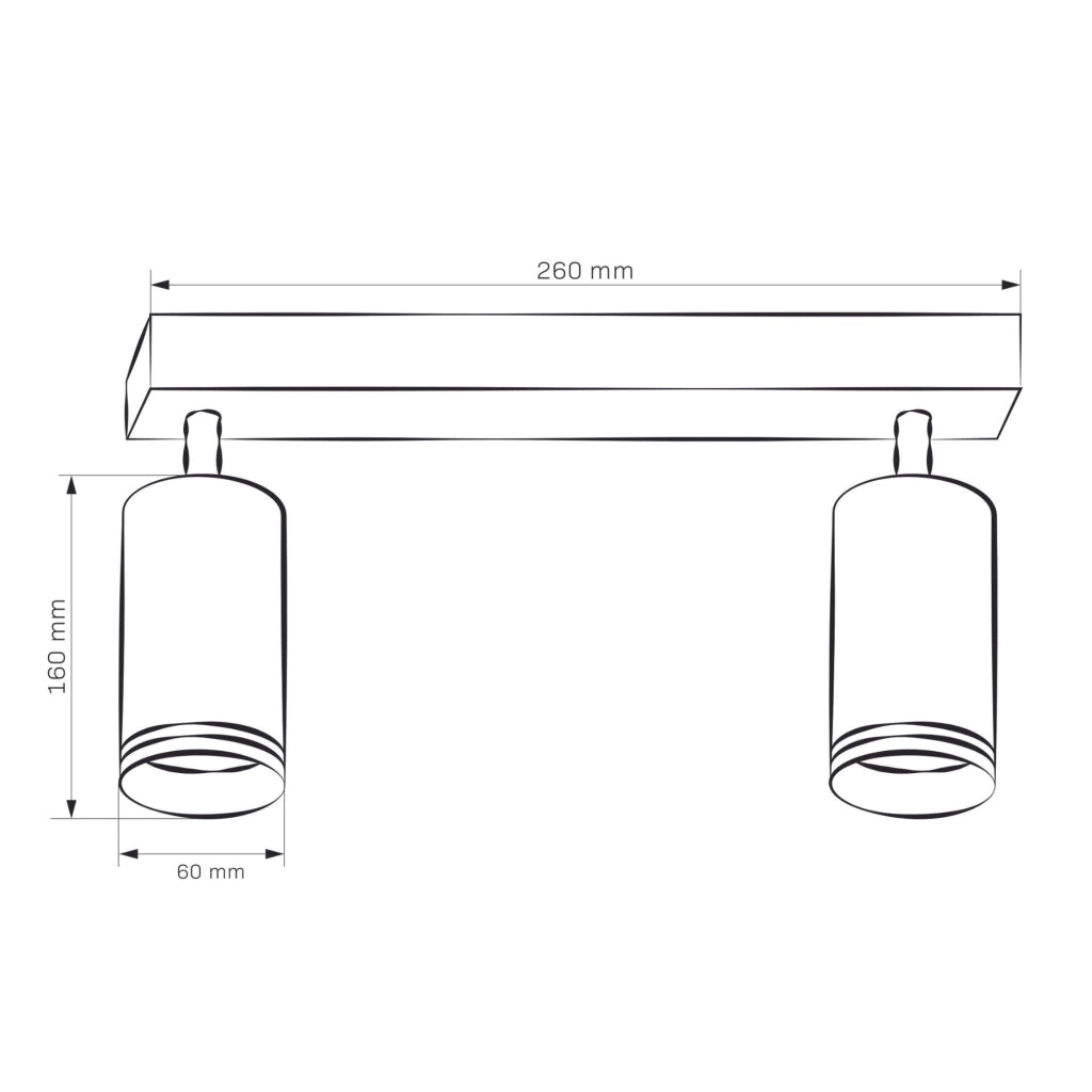 Lampada parete/soffitto 2xGU10 bianca Paris Polux 322289