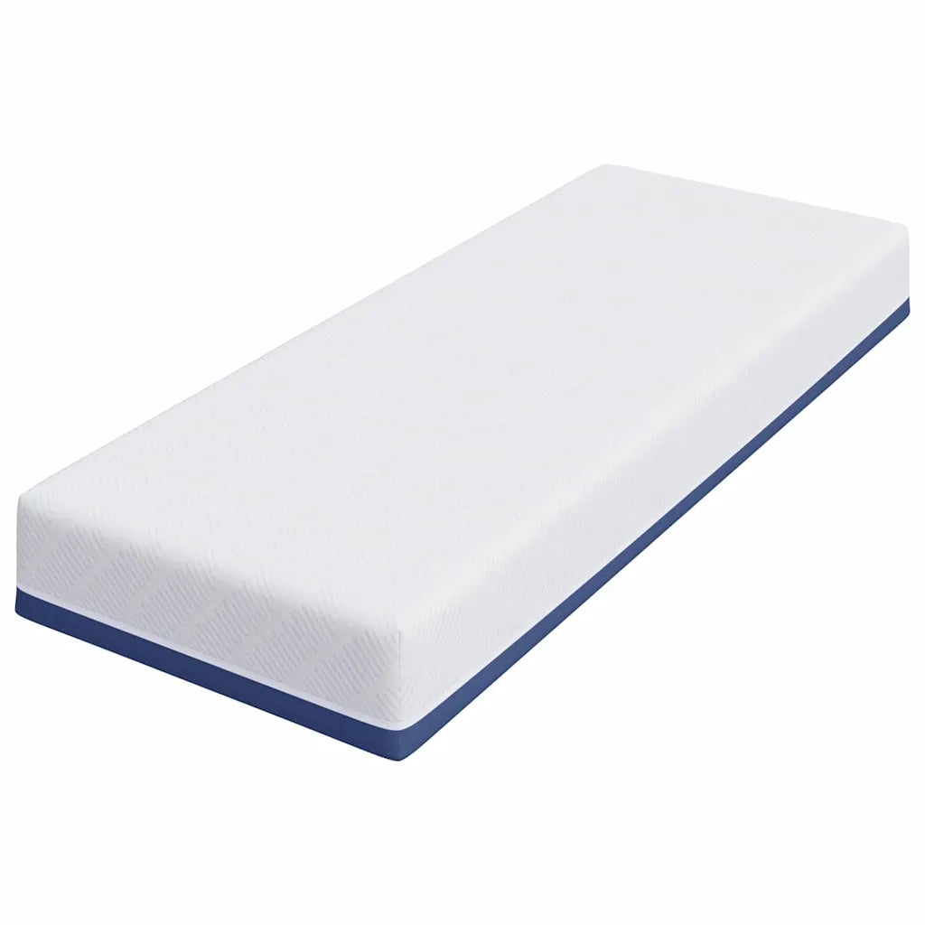 Materasso Bianco e Blu 70 x 200 cm Tessuto Jacquard 4106335