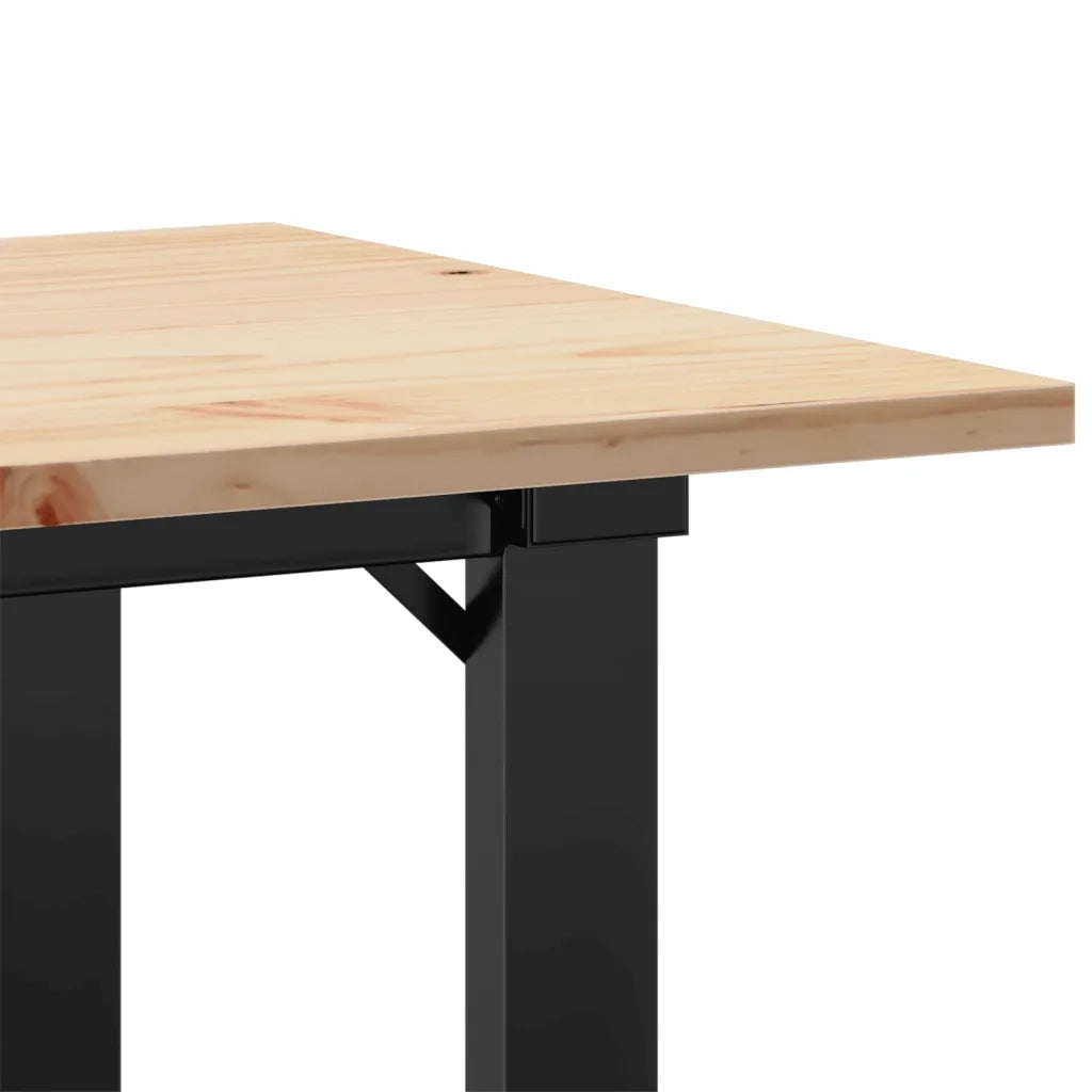 Tavolino da salotto | Tavolino da caff¨¨ | Tavolino da Soggiorno Telaio a O 80x50x40cm Legno Pino e Acciaio