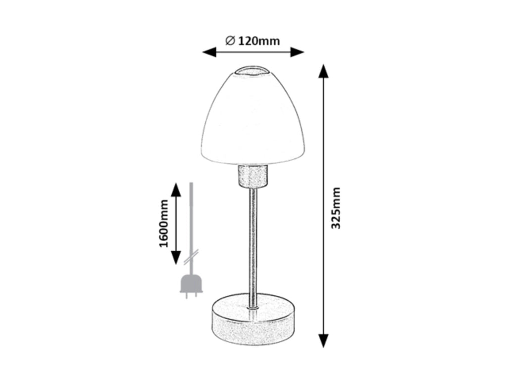 Lampada da comodino nera opaca E14 Lydia 2296 Rabalux
