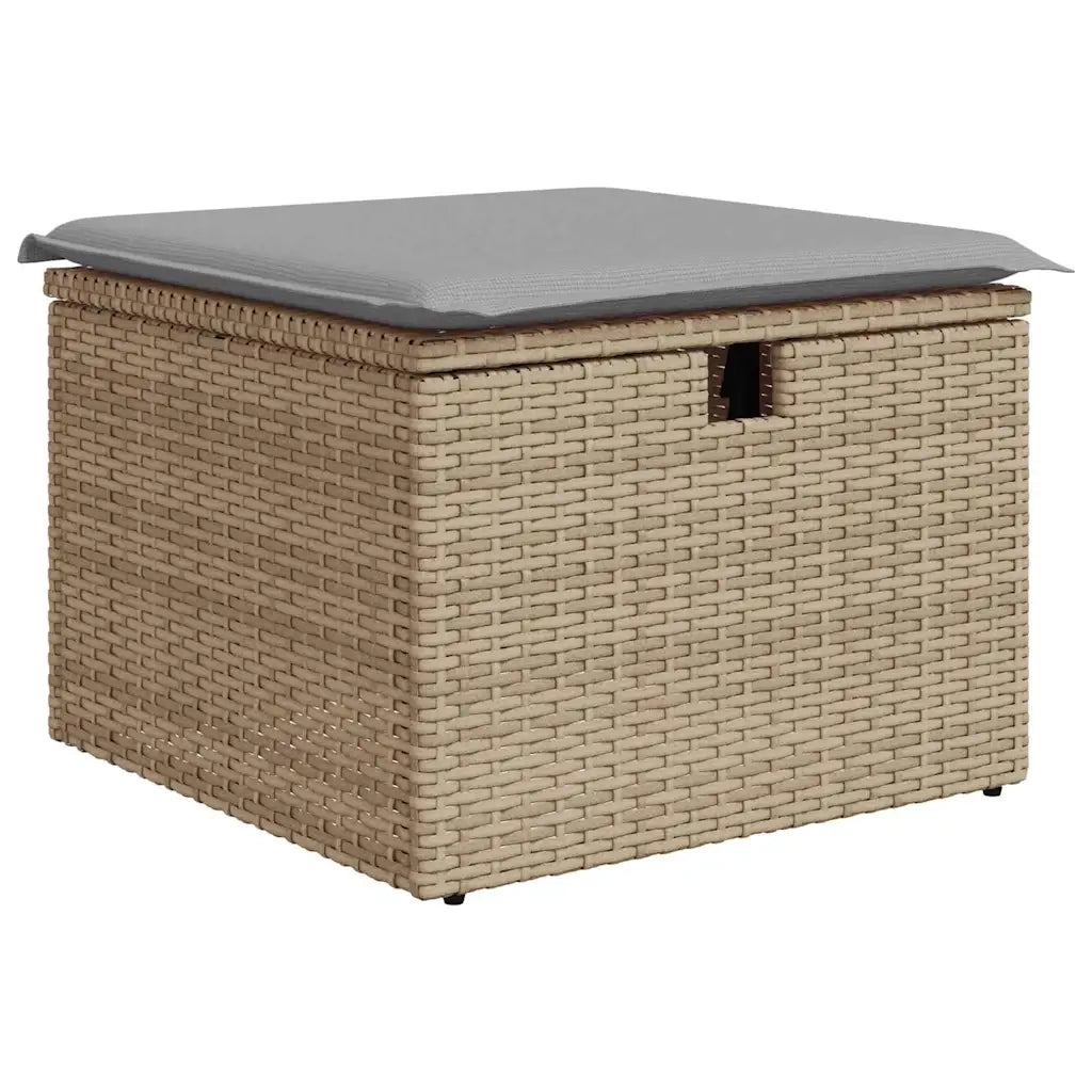 Set Divano da Giardino con cuscino 8 pcs Beige polyrattan 3359642