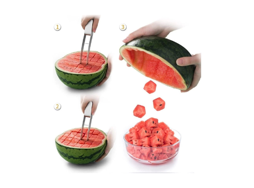 Taglierina per Anguria 304 Acciaio Inossidabile per Frutta Melone con Lama da Taglio a Forma di Uncino Multifunzionale Gadget per La Casa e La Cucina
