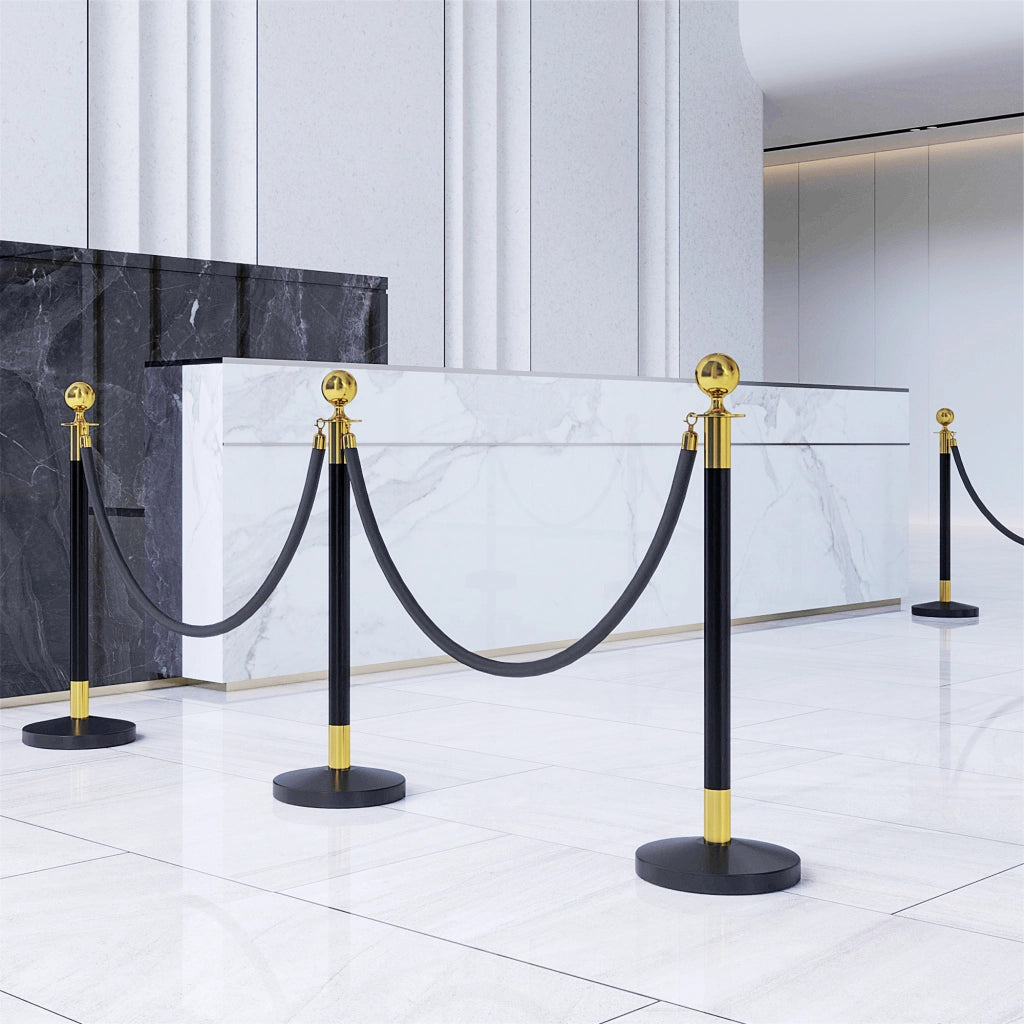 Separatore Posti Acciaio Inox 2 Pezzi ¨C Zephmum ¨C Nero 96 cm