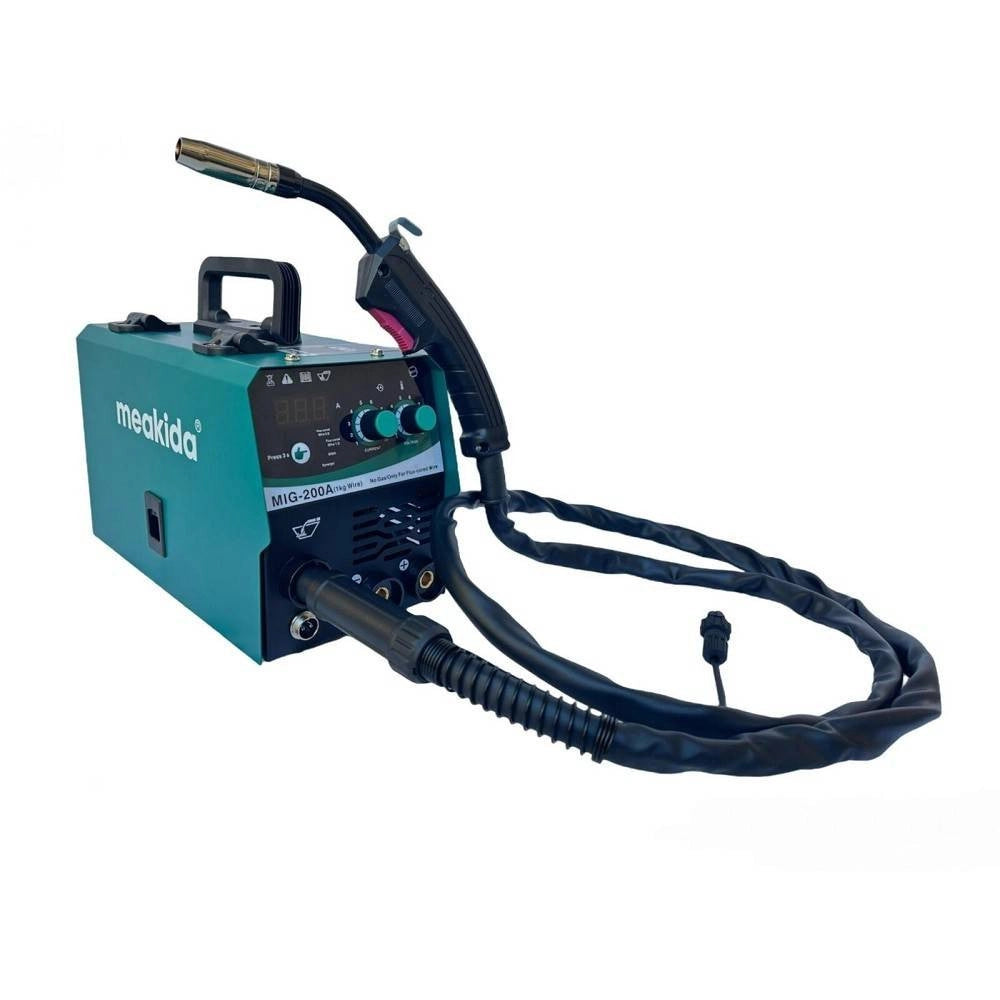 Trade Shop - Saldatrice Mig A Filo Continuo No Gas 200 A Mma Elettrodo + Bobina Mig-200a -