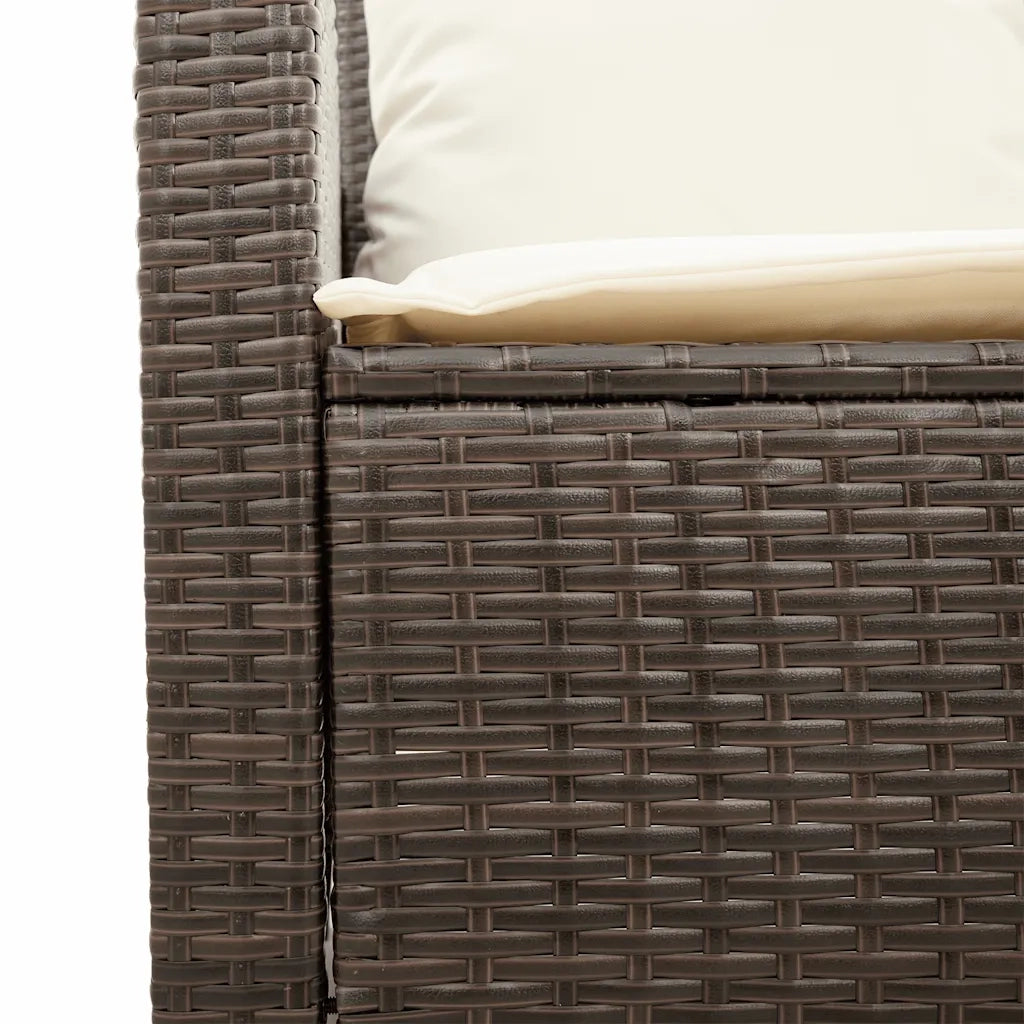 Set Divano da Giardino 6 pz con Cuscini Marrone in Polyrattan 3324578