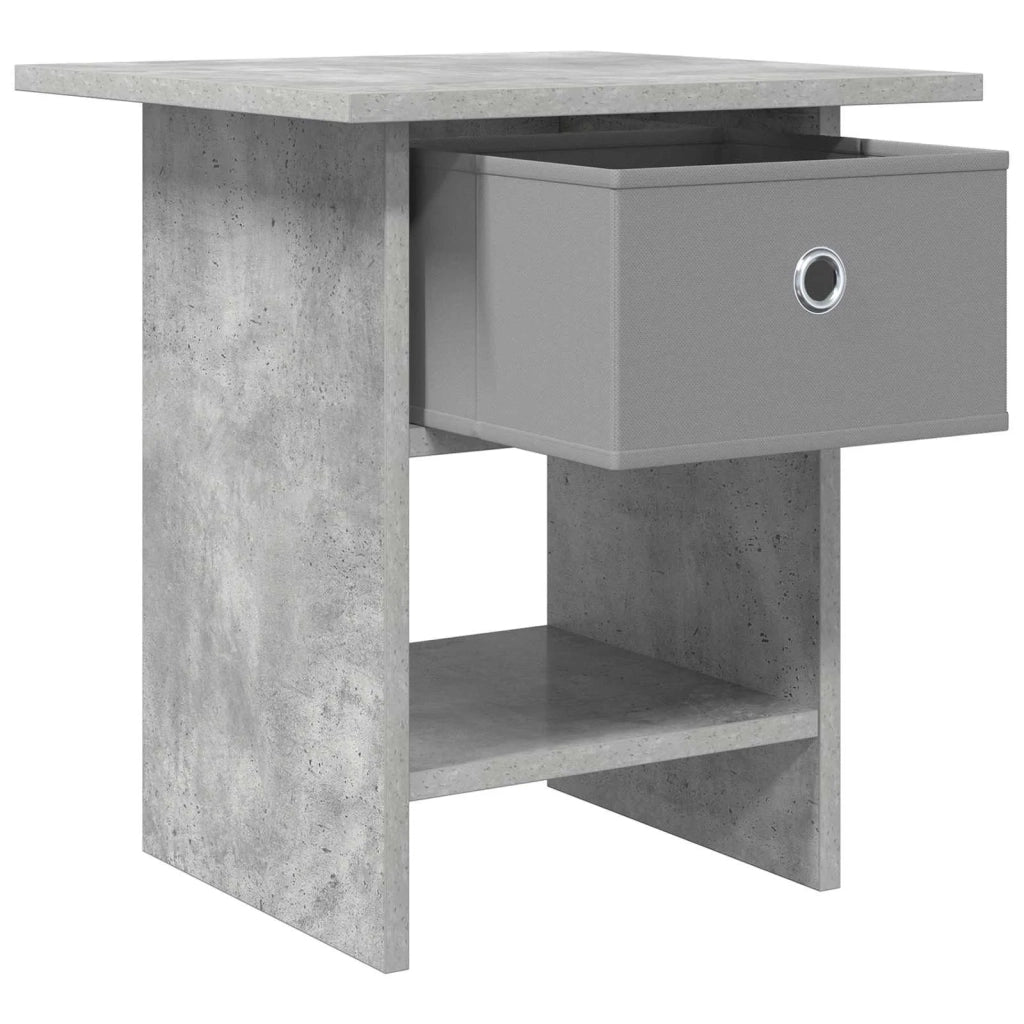 Set di 2 Comodini | Armadio da Notte | Mobiletto da notte Grigio cemento 41 x 40 x 45 cm Legno multistrato