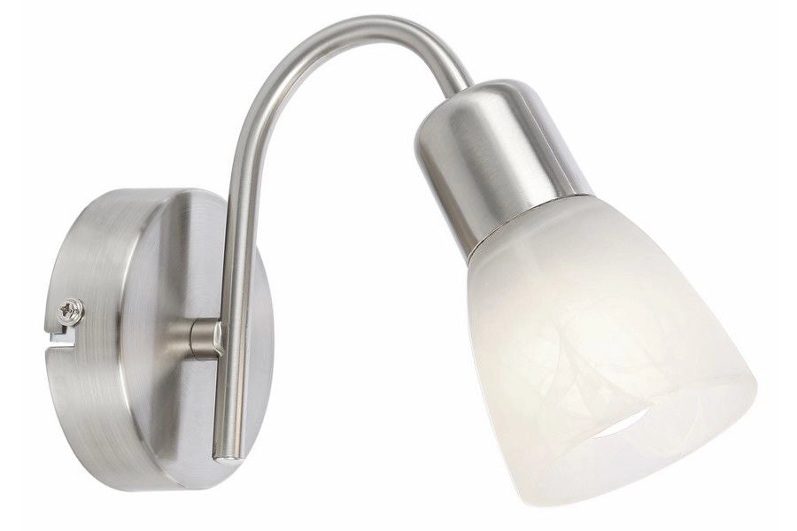 Applique Gordon cromata con vetro 1xE14 40W Reality