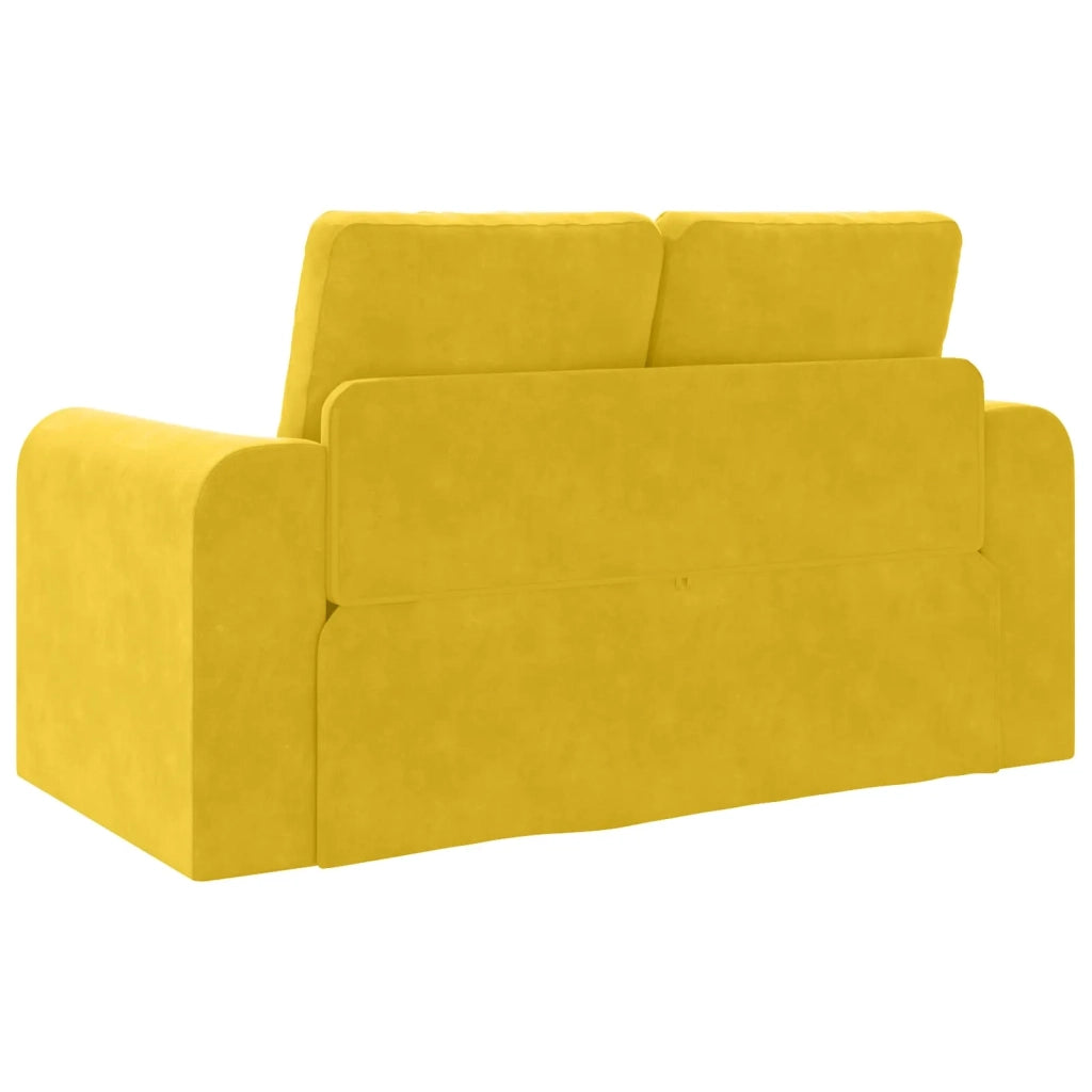 Divano letto | Sof¨¤ letto | Letto singolo Giallo 148 x 71 x 83 cm Velluto