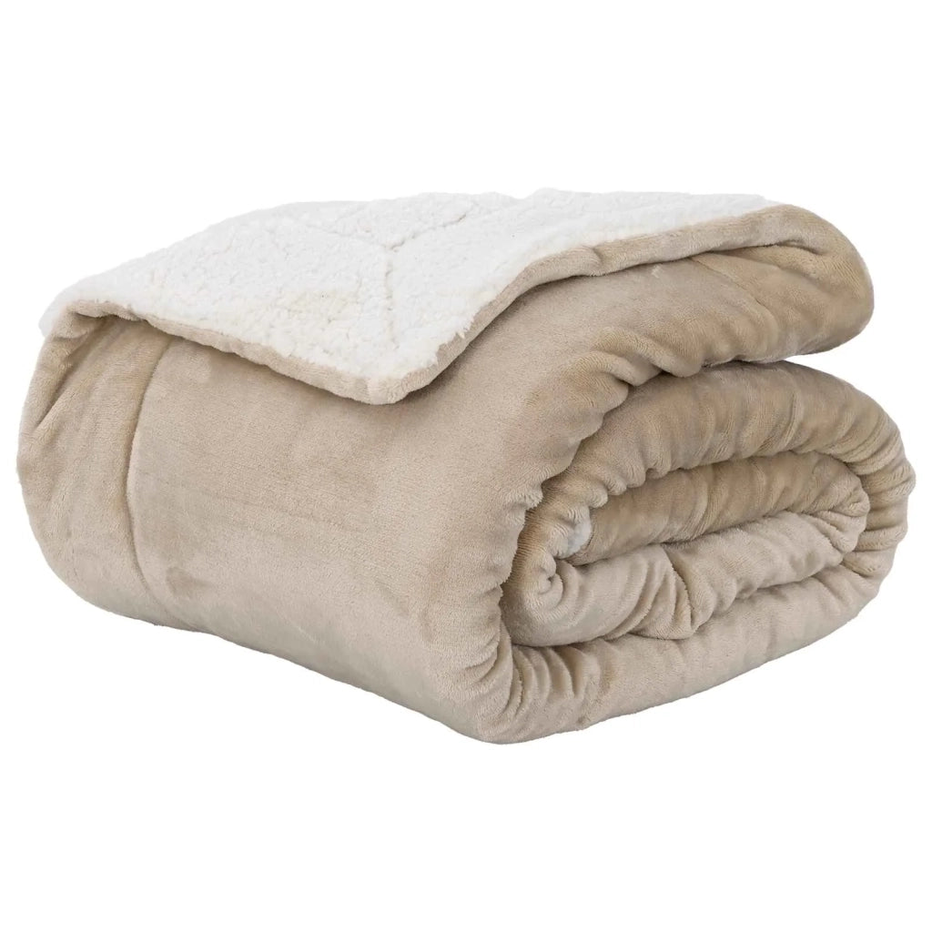 Coperta Beige 150 x 200 cm Panno 42016974