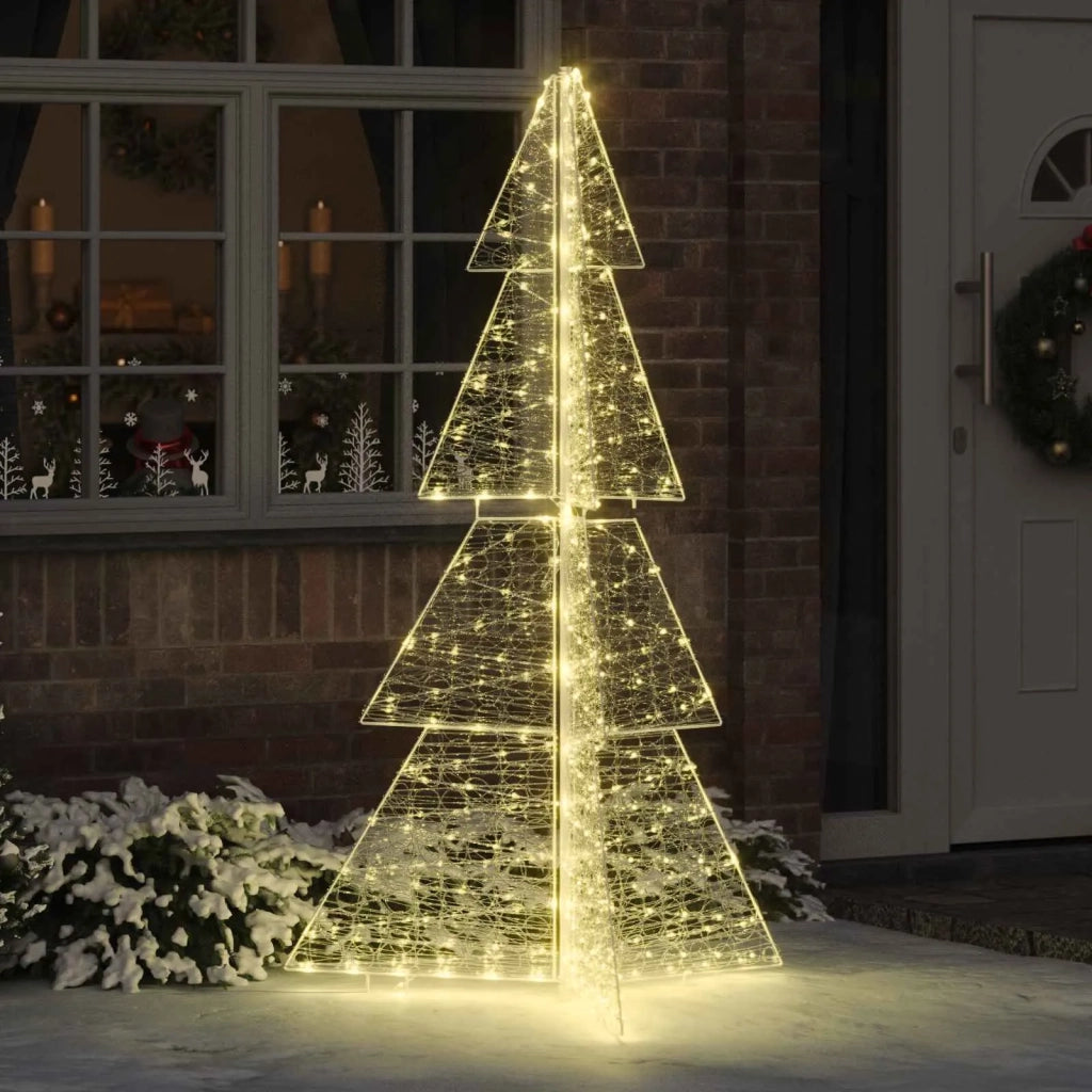 Albero di Natale | Decorazioni natalizie con 240 LED Bianco caldo 180 cm Acrilico