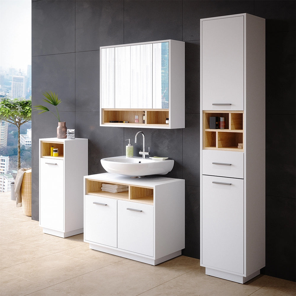 Vicco Mobiletto bagno Bianco 30 x 93 cm