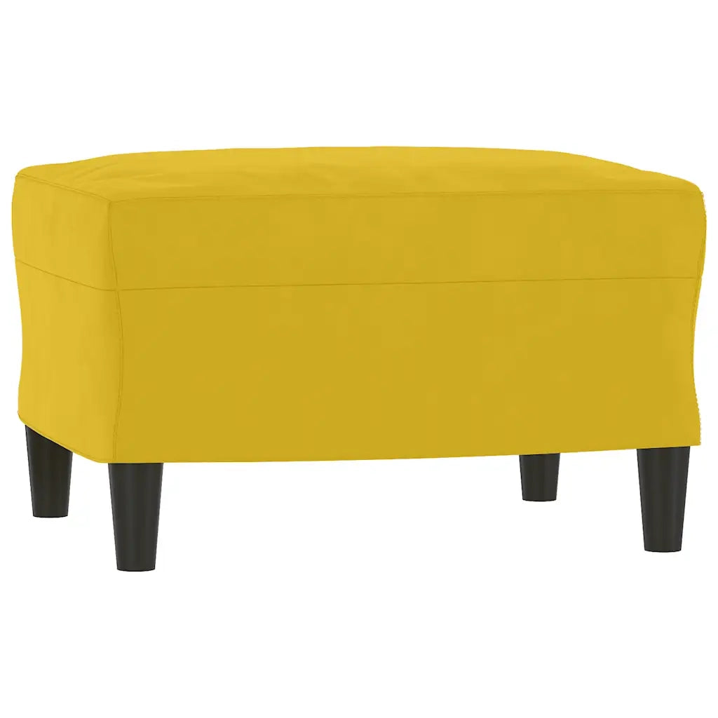 Set di Divani 3 pz con Cuscini giallo in Velluto