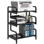 Libreria a 3 livelli in metallo ¨C zephmum ¨C Nero 55x40x77 cm