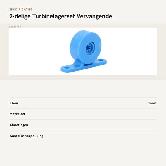 Set di sostituzione di turbolagers in plastica per la pulizia della piscina - 2 pezzi - Duraturo - Resistenti - Componenti per piscine