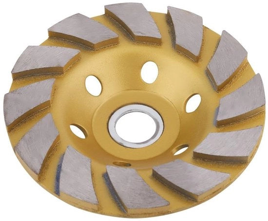 Sfregiatrice per marmo 10 cm 6 fori segmento diamantato disco dorato conica per marmo calcestruzzo pietra ceramica