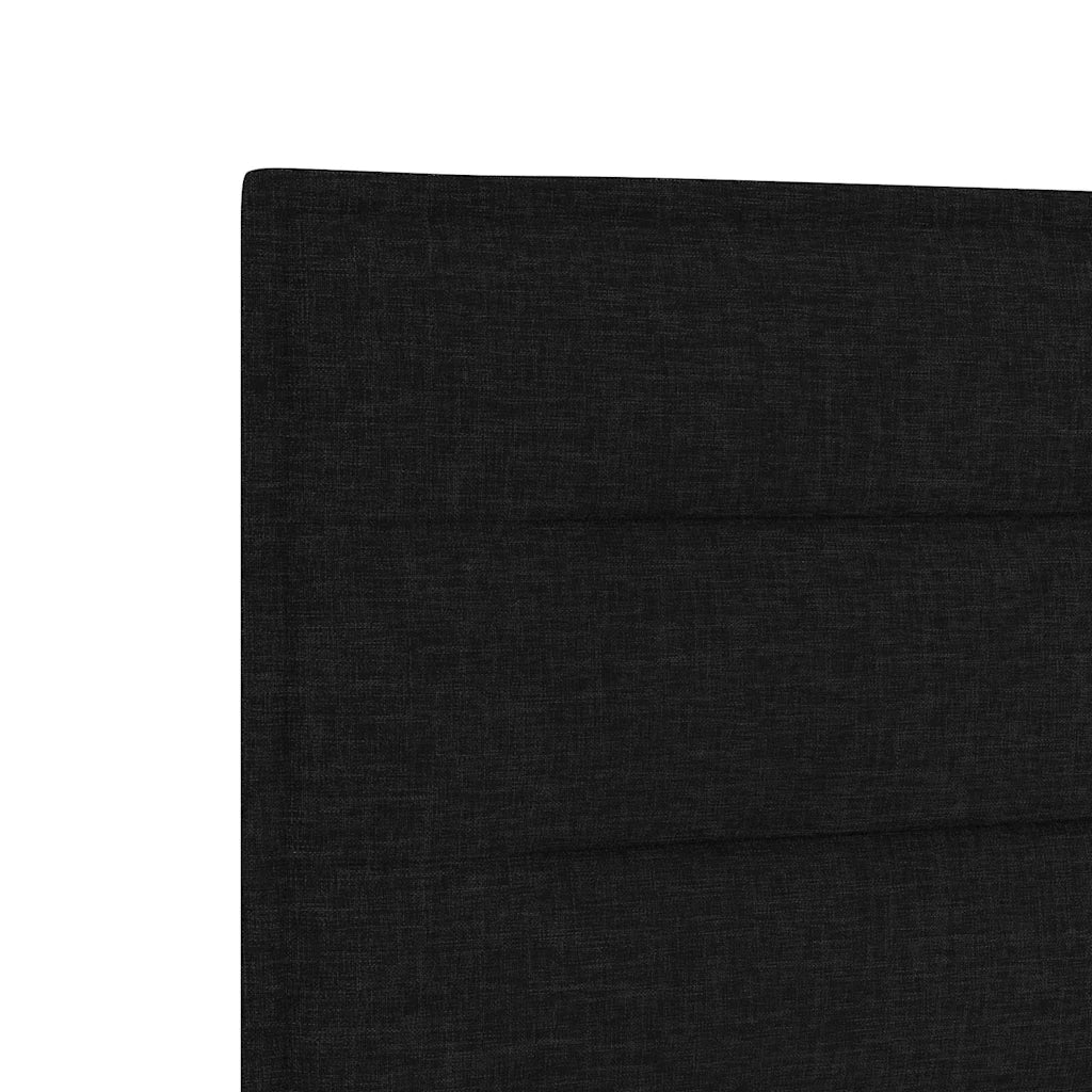 Struttura del letto con testiera Nero 90 x 190 cm Tessuto