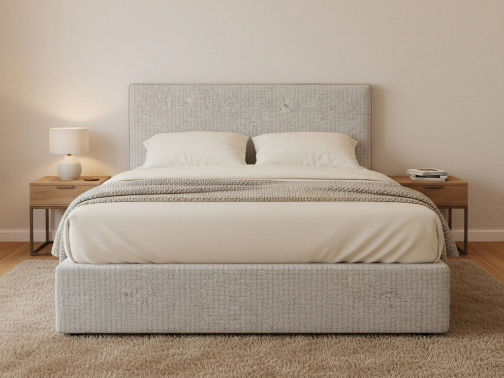 Redditch, Letto Piazza e Mezza Sfoderabile Made in Italy, Grigio Chiaro