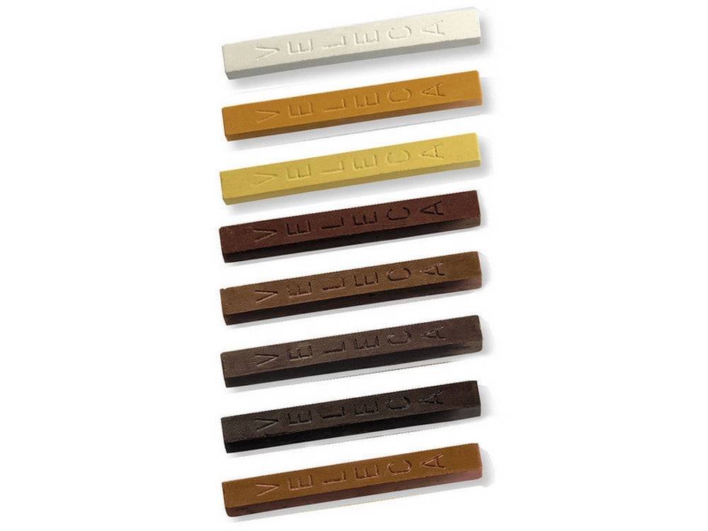12pz bastoncino cera per legno  bianco cod:ferx.vit40621
