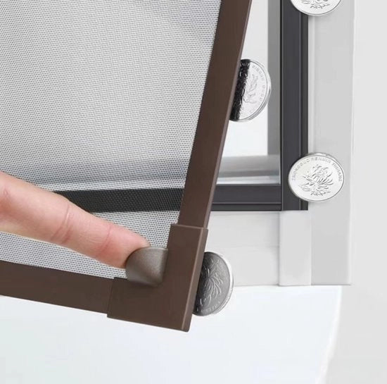 Magnetico per finestra - 130*130cm - finestra antizanzare - senza perforazione necessaria - adatto per finestre di tetto e camere da letto - magnetico autoadesivo - cancello autoadesivo da installare da solo - rimovibile - antizanzare