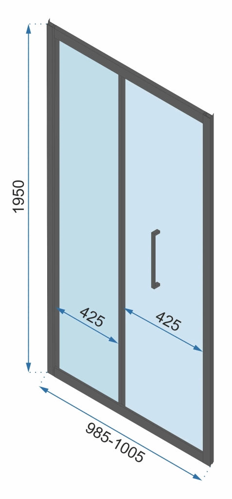 Cabina Doccia A Parete Rapid Fold 90x100