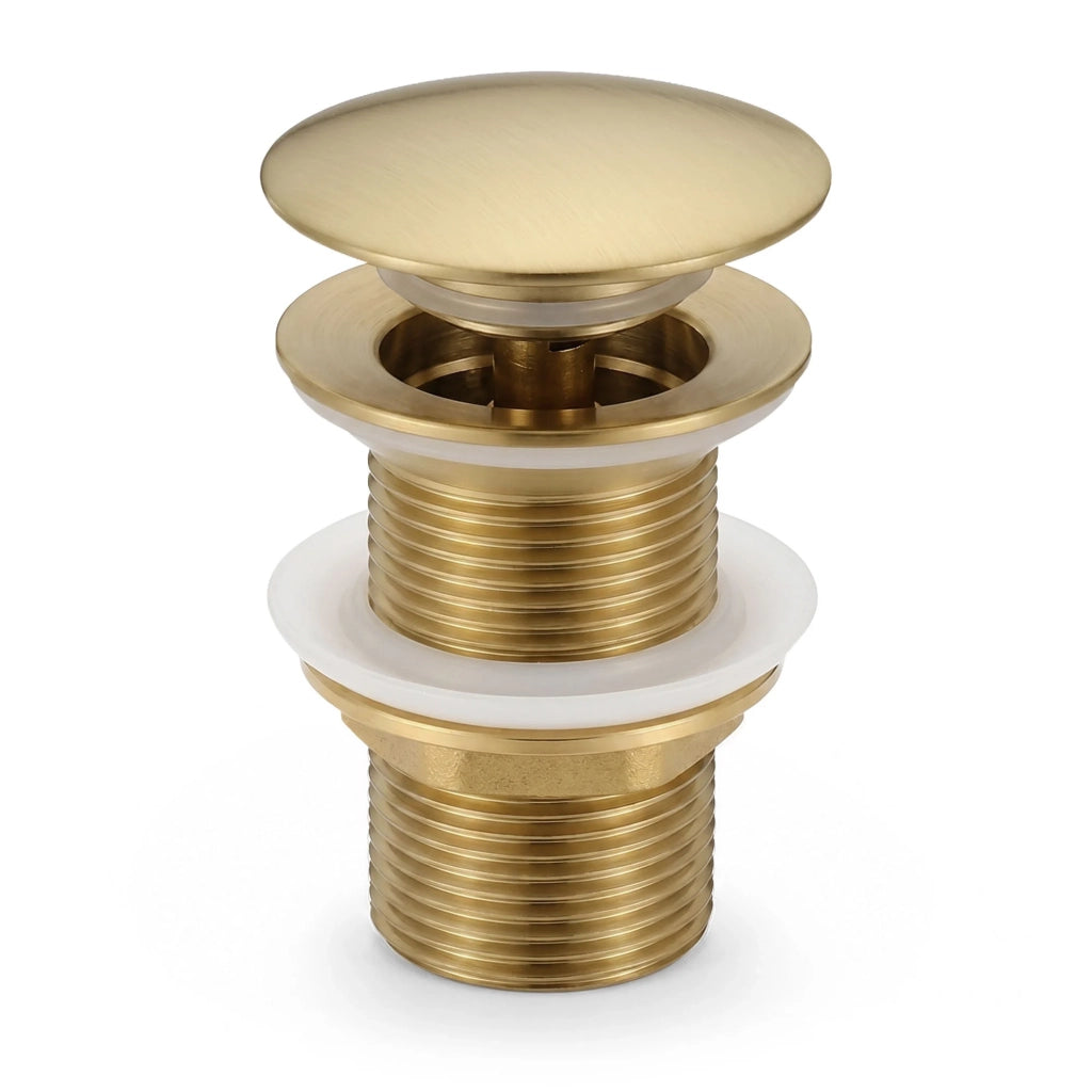 Piletta Click Clack lavabo senza troppo pieno acciaio inossidabile Oro