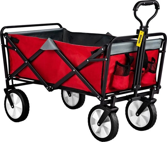 Carrello Opaco con Ruote Grandi - 80KG di Capacità di Carico - Manubri Regolabili - Rood
