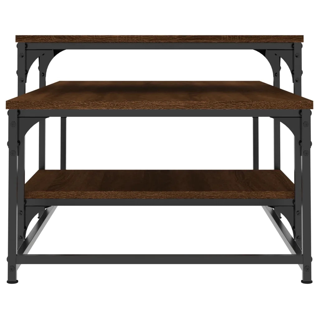Tavolino salotto | Tavolino da caff¨¨ | Tavolino da Soggiorno Rovere Marrone 102x60x45cm Legno Multistrato